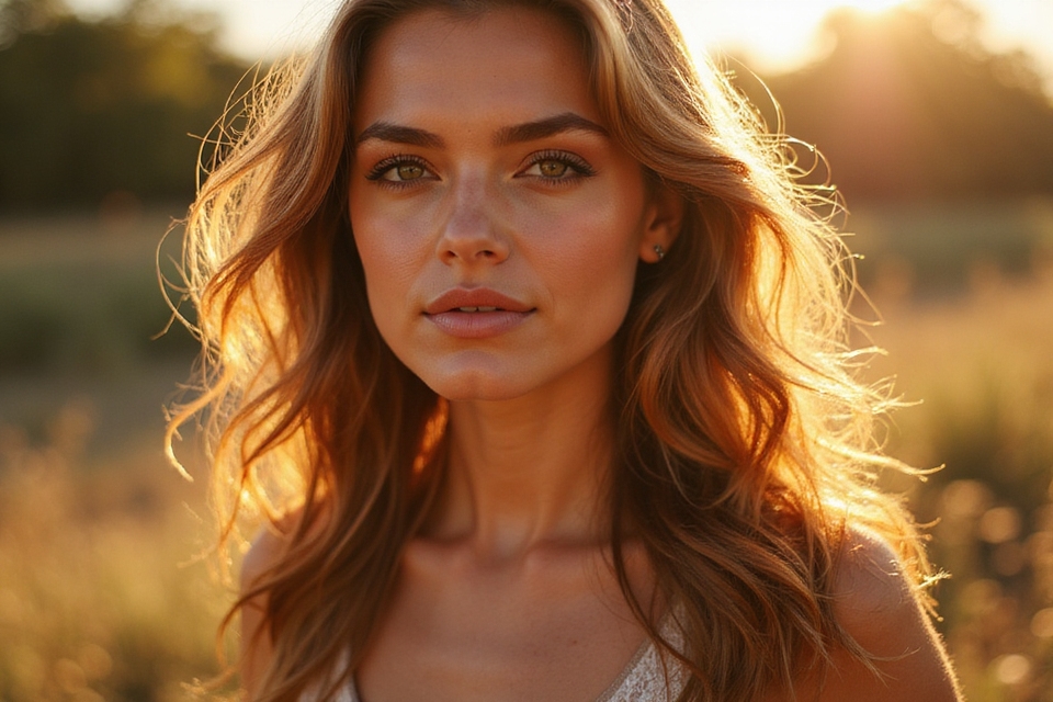 glowing warm honey brown