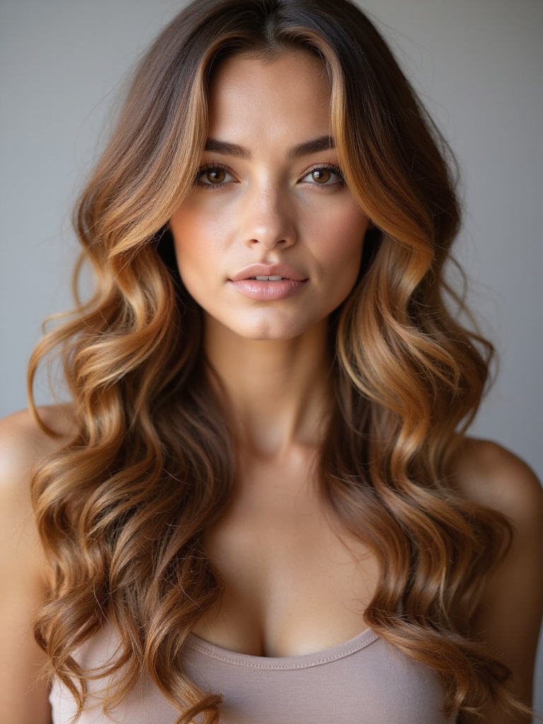 Golden brown hair health