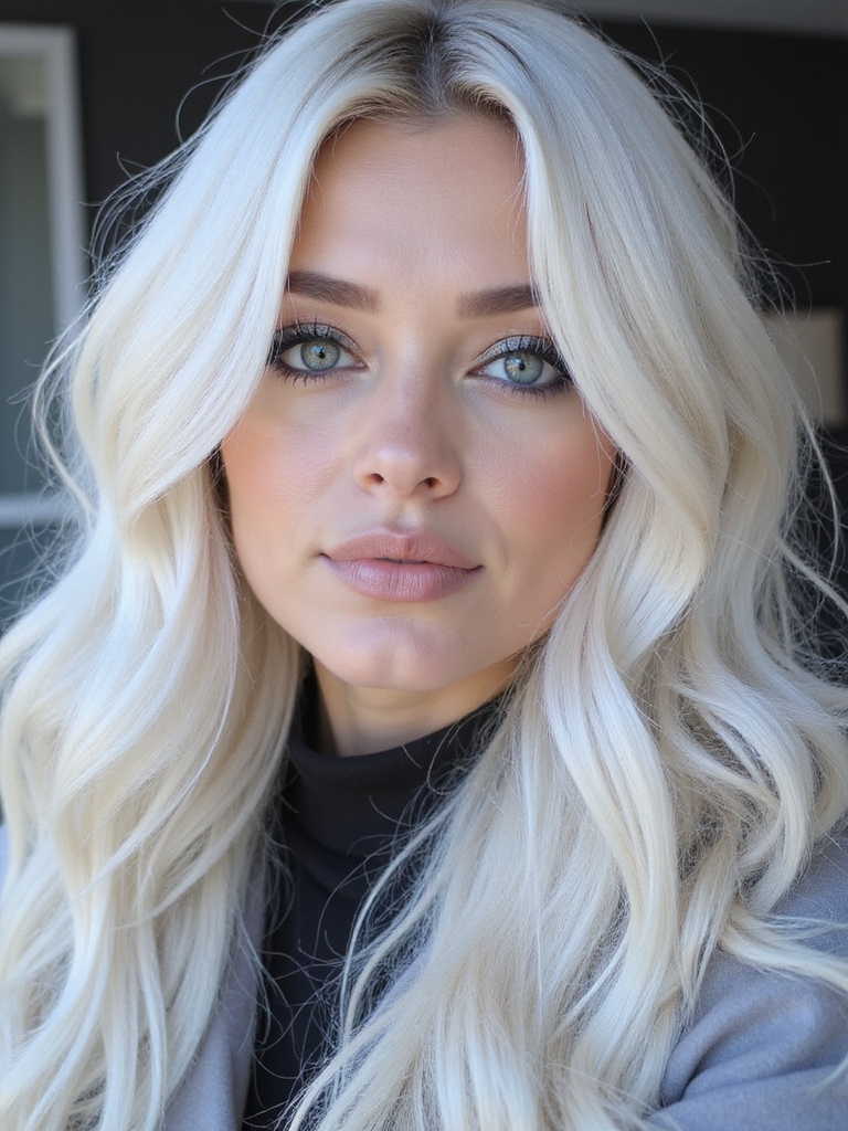Icy blonde makeup
