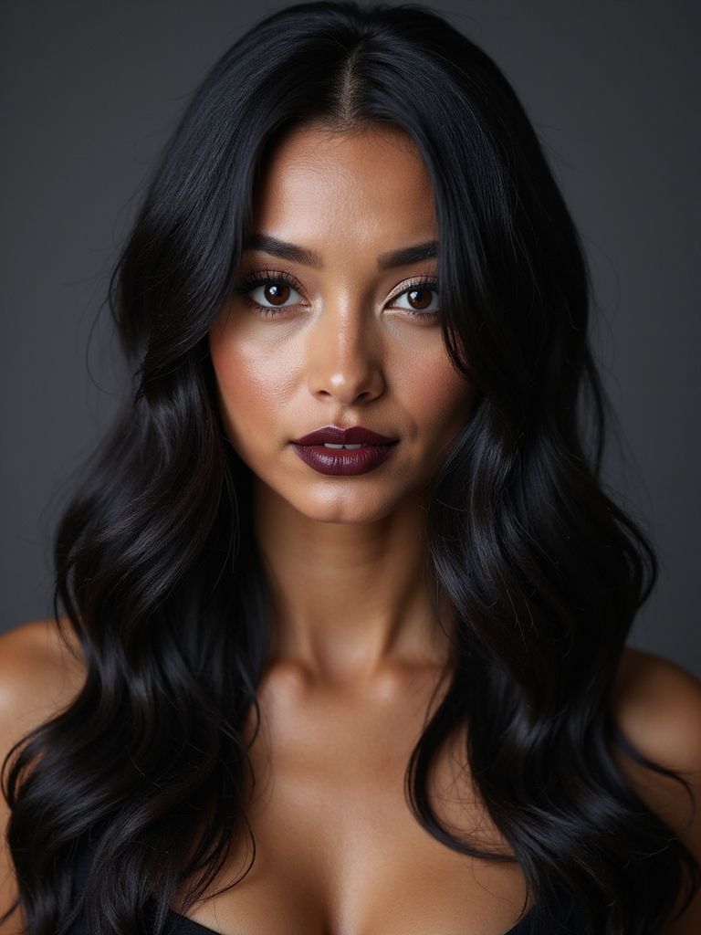 Jet black skin tones