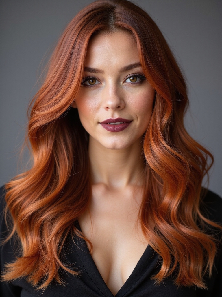 Layered auburn copper
