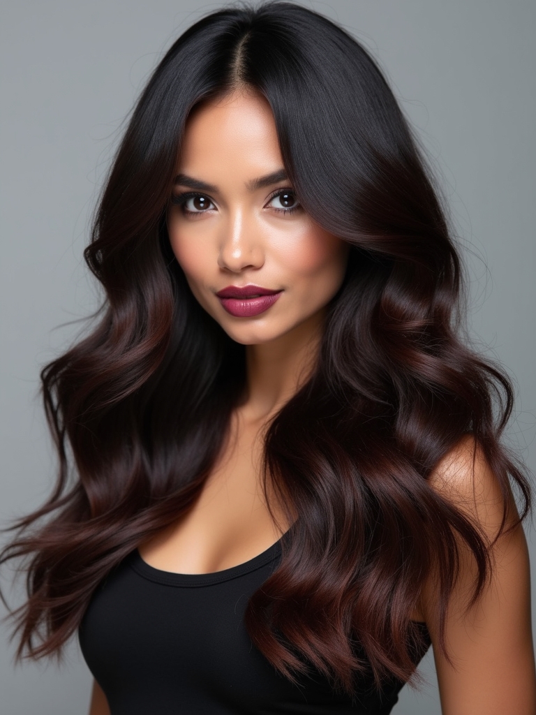 lowlights application for black hair