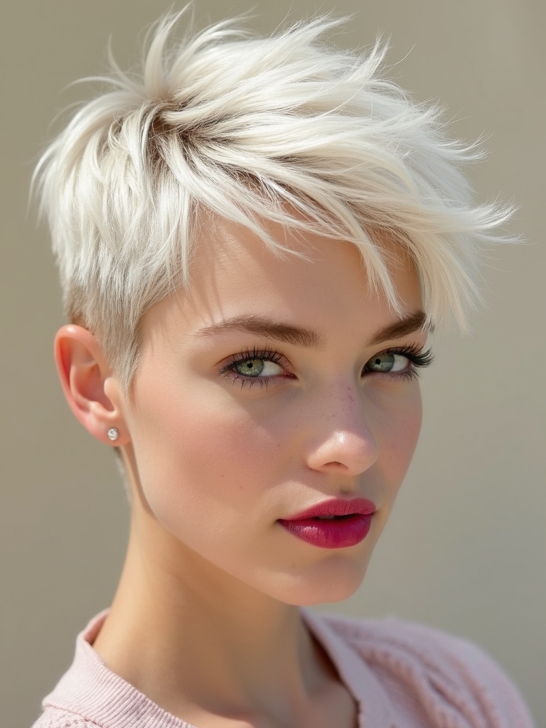 Blonde short haircut techniques