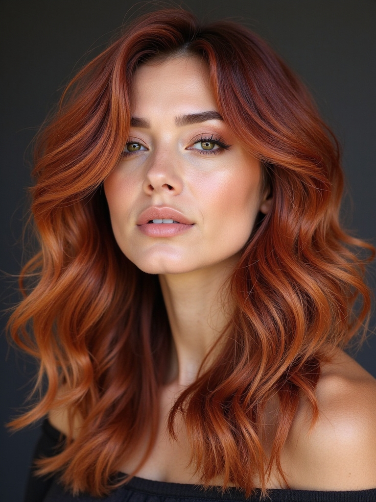Multi-tonal auburn copper