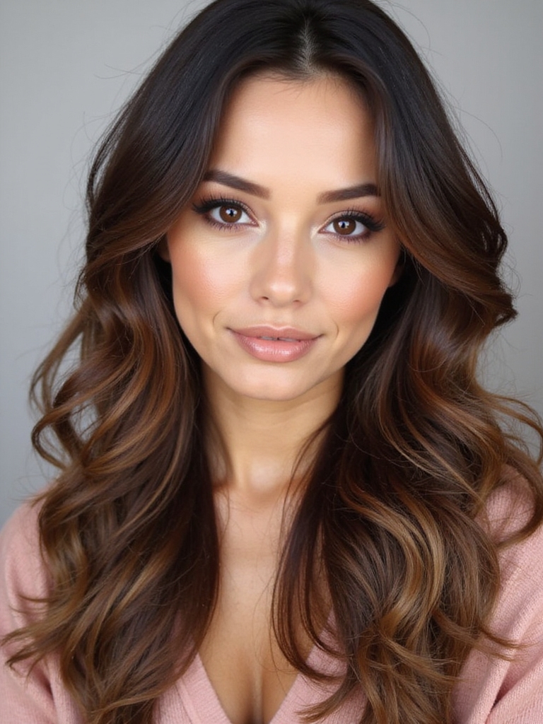Chocolate balayage highlights