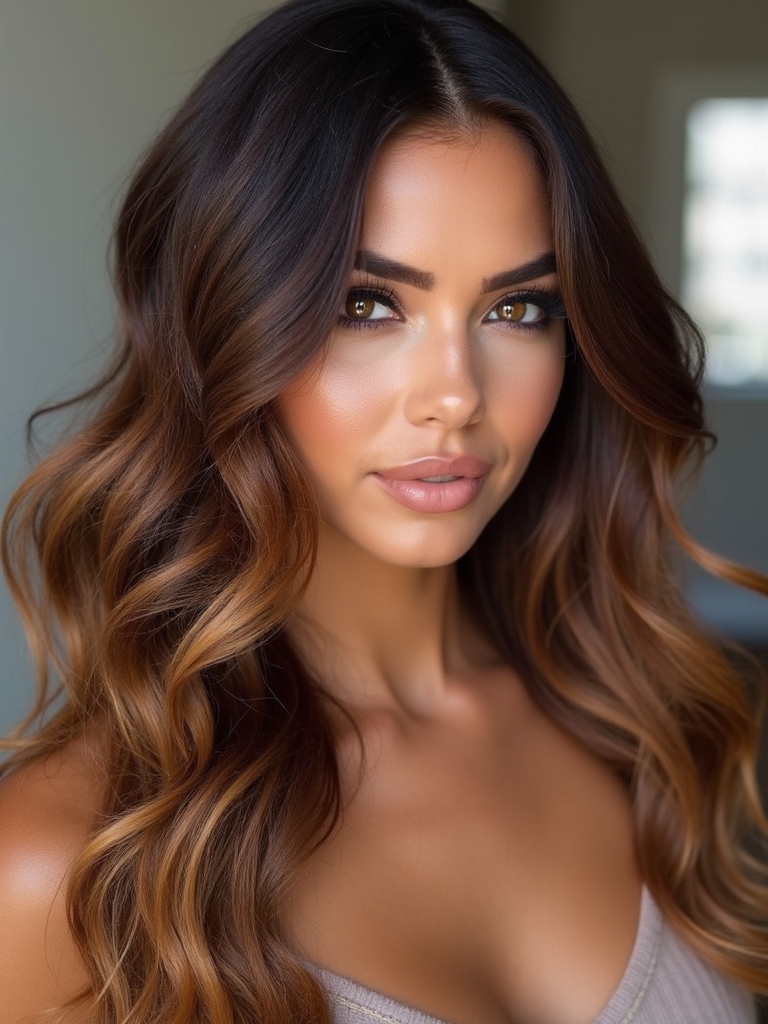 Chocolate ombre highlights