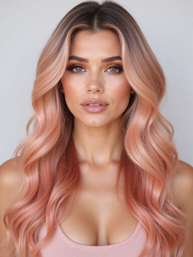 peachy pink style tips