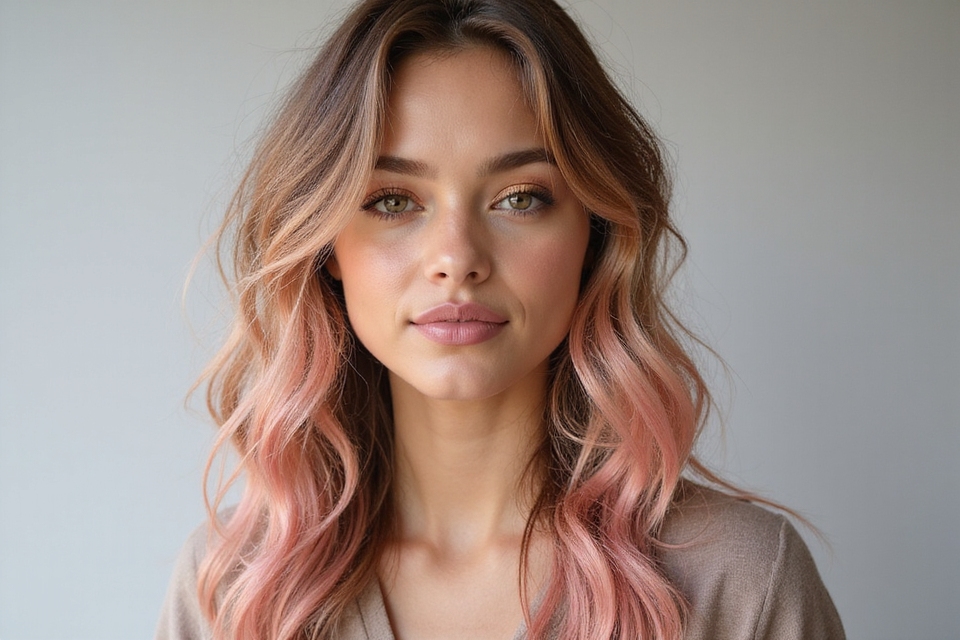 playful modern light pink hairstyles