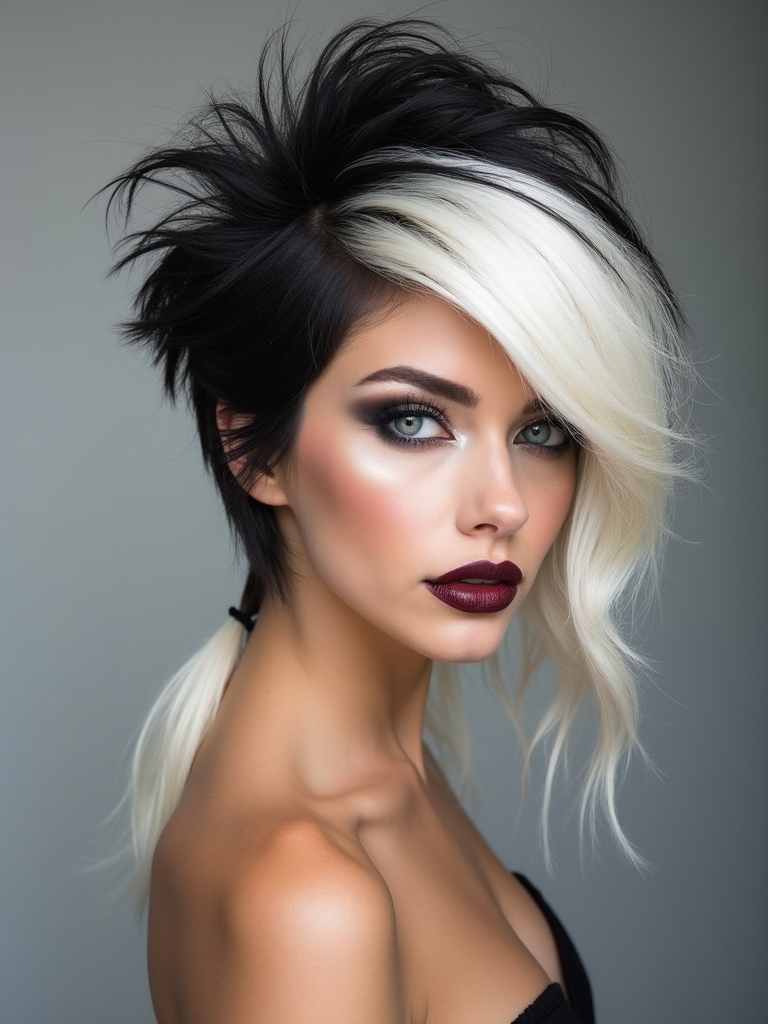rebellious modern mullet styles