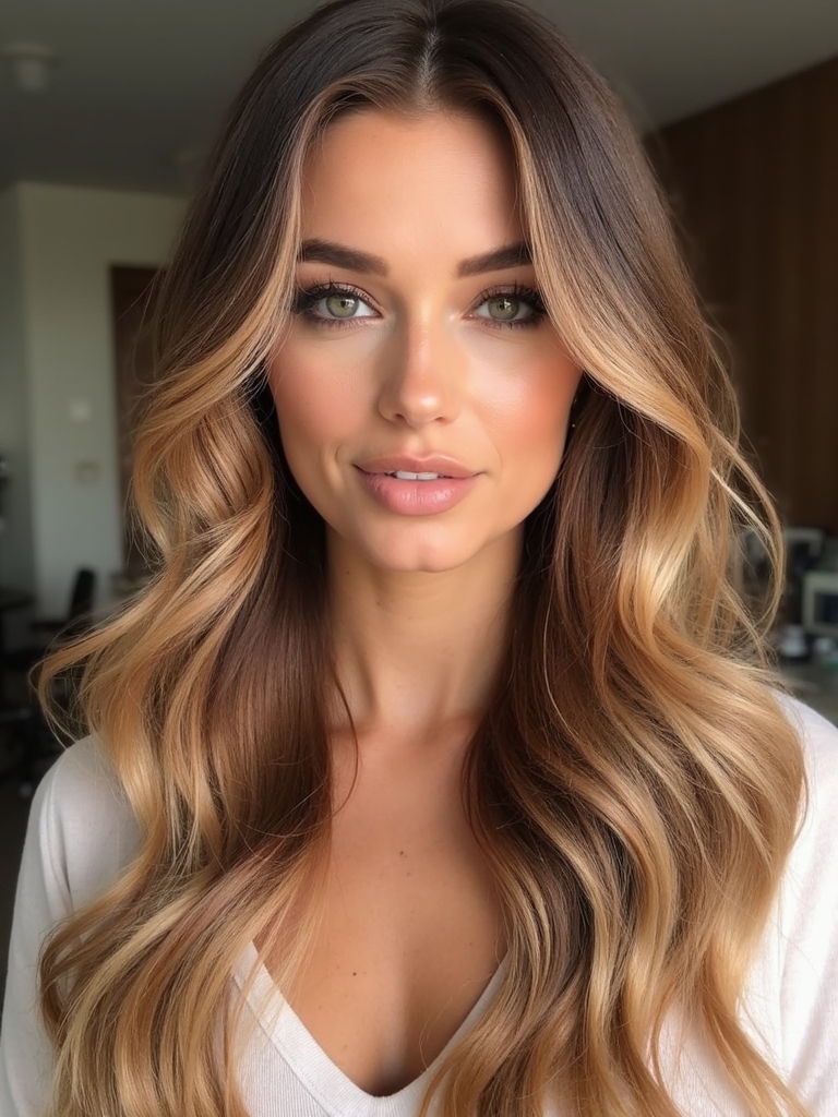 Light honey brown highlights