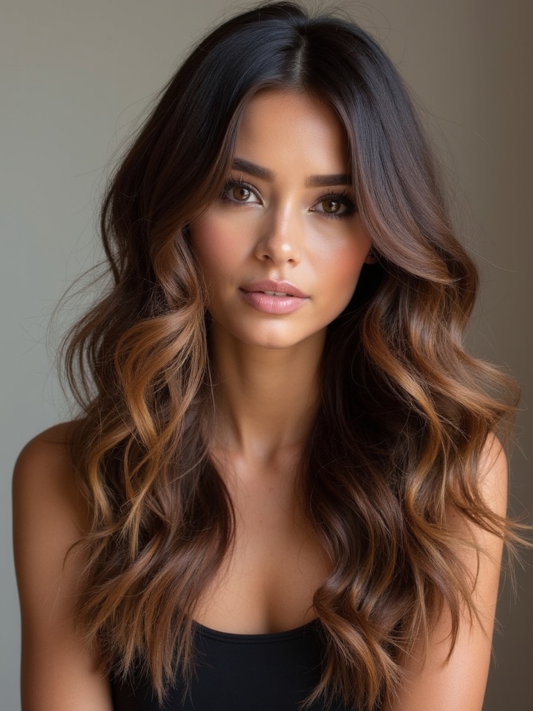 rich caramel hair highlights