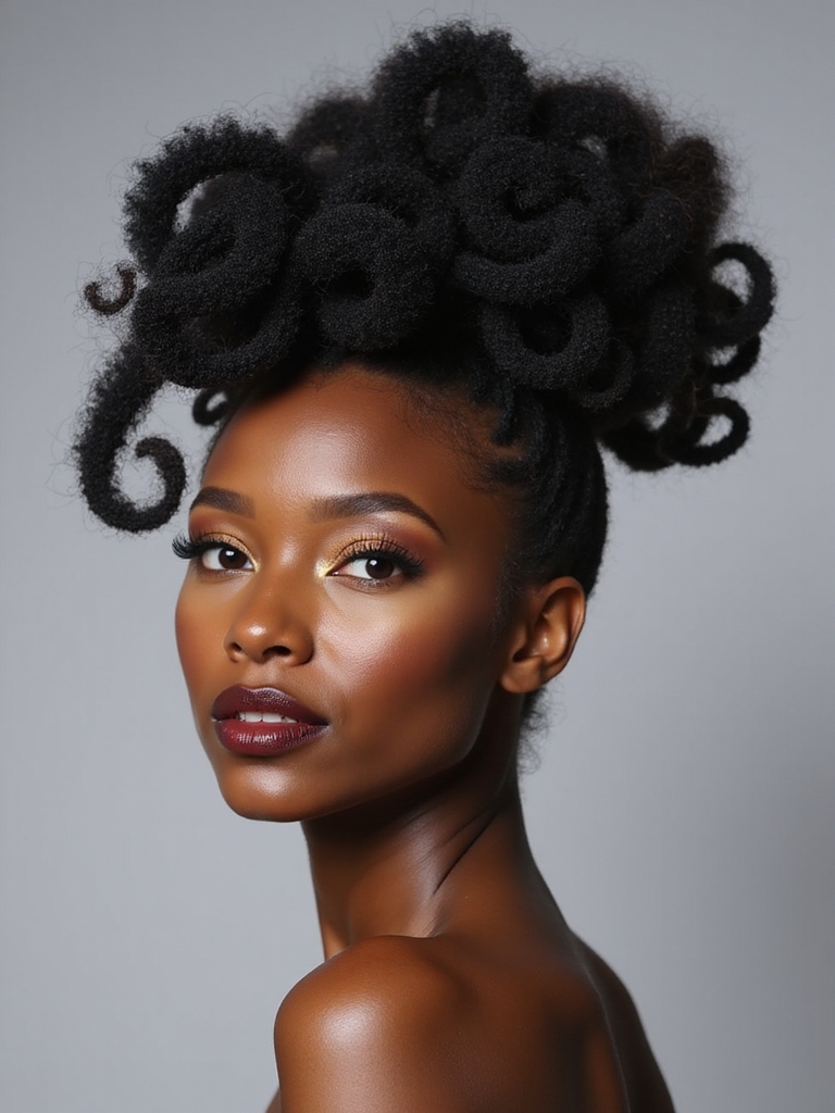 Twisted updo natural hair