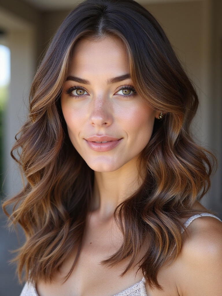 Seasonal brown balayage