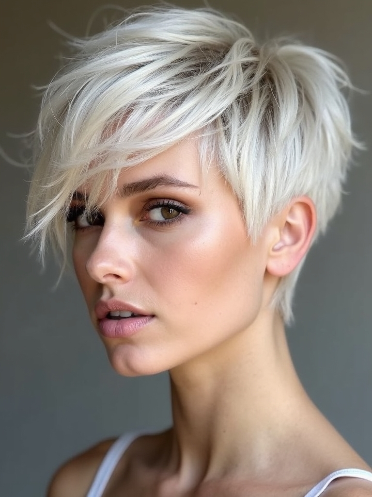 Evolution of short blonde hairstyles