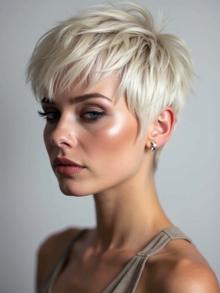Everyday blonde pixie