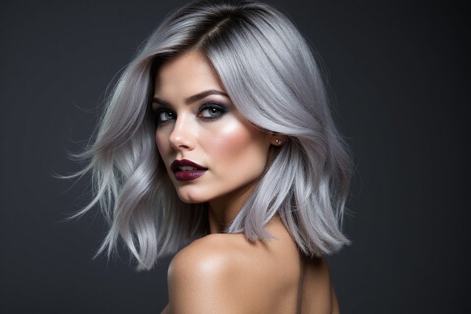 sleek and modern gray hairstyles