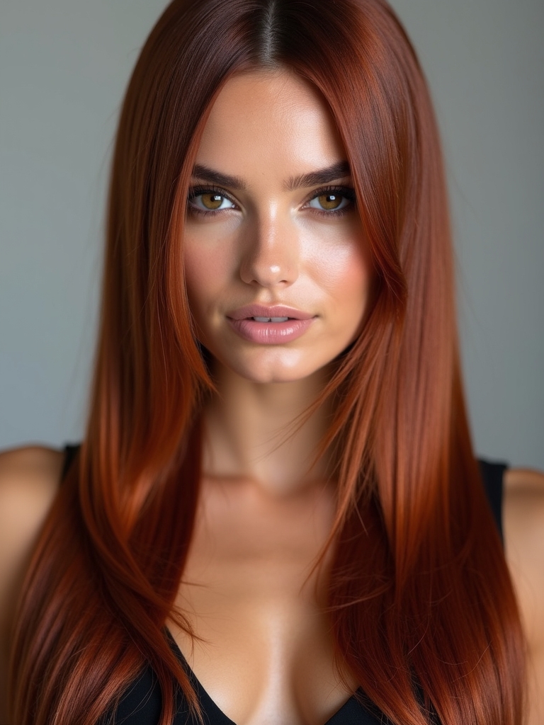 Sleek auburn copper