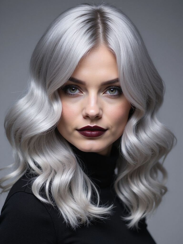 Slicked back silver