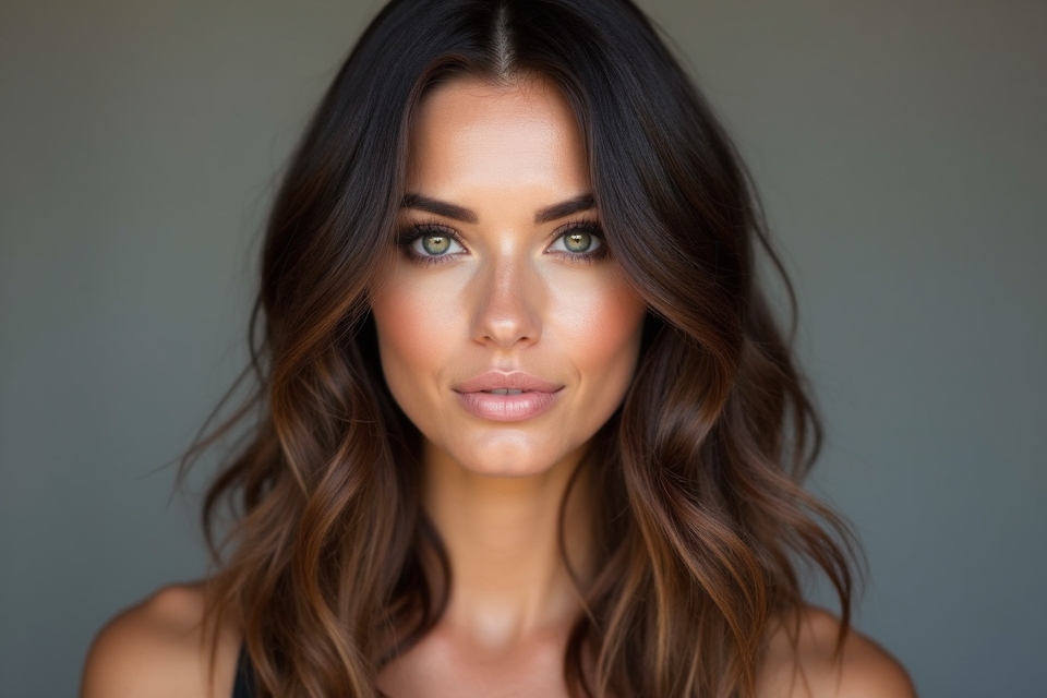 soft ash brown balayage