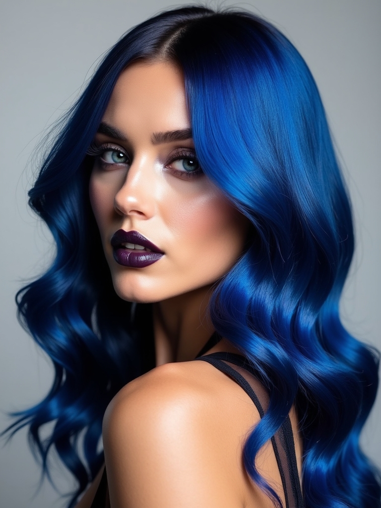 striking dark blue sheen