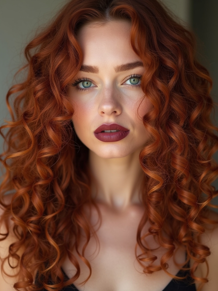 style cinnamon auburn curls