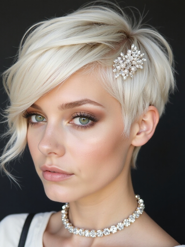Accessories for short blonde