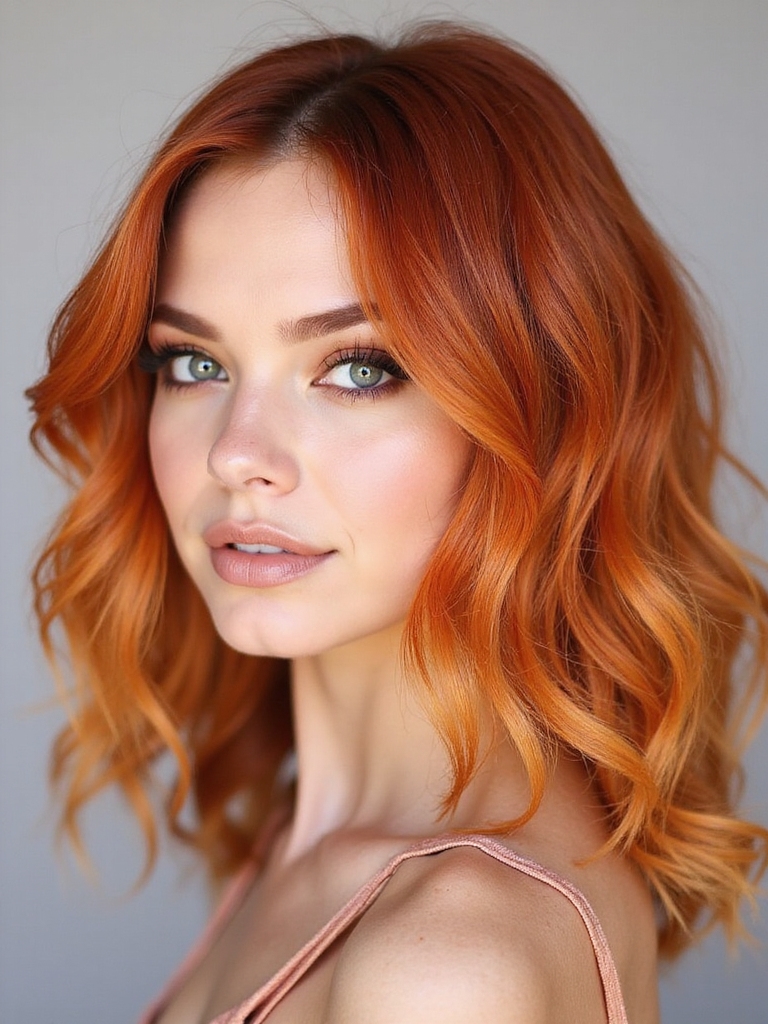 sunset inspired hair gradient