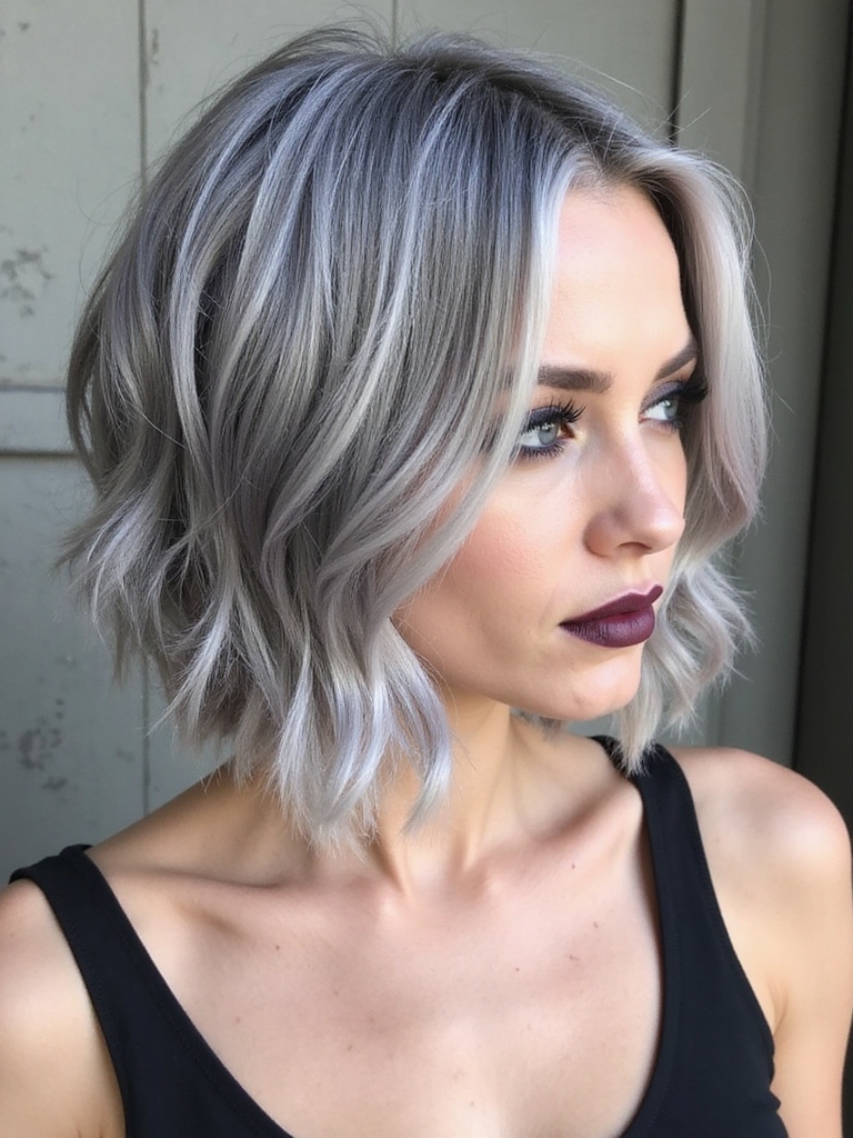 Textured gray crop