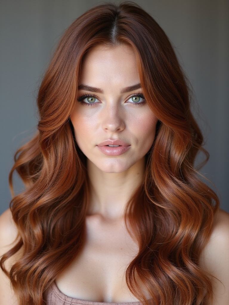 timeless auburn wave elegance