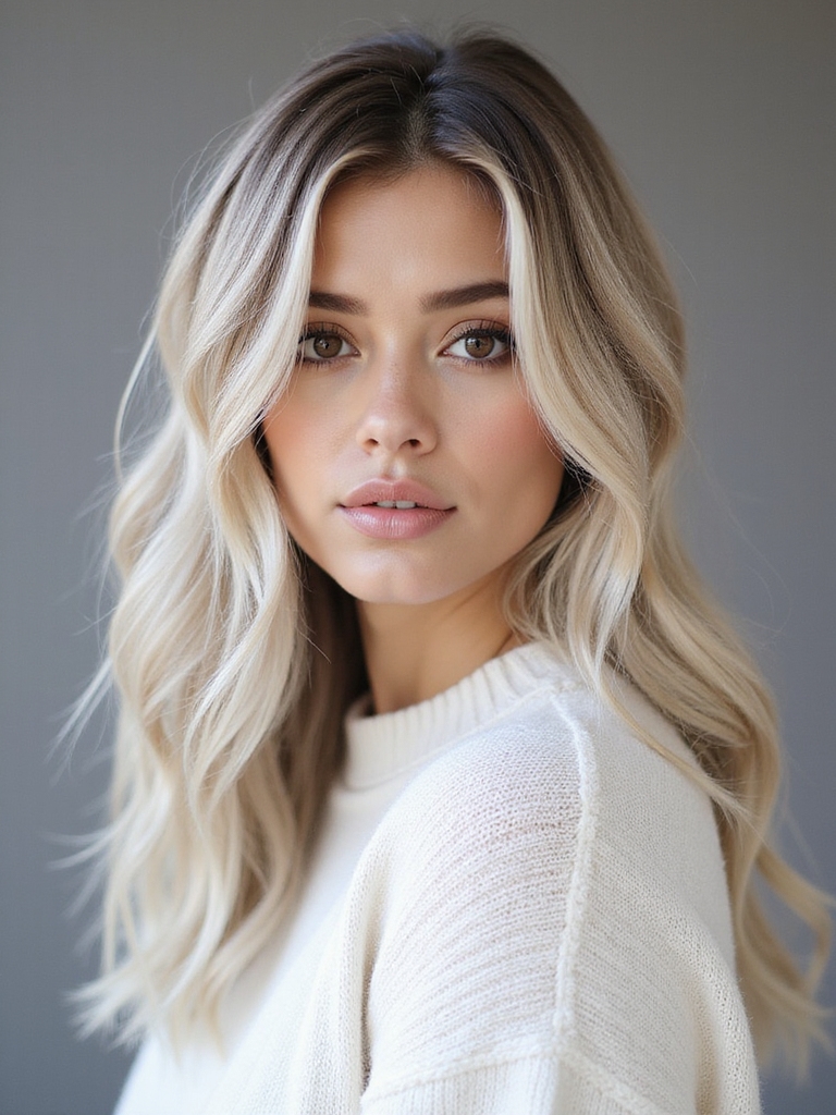 trendy rooted blonde hairstyles