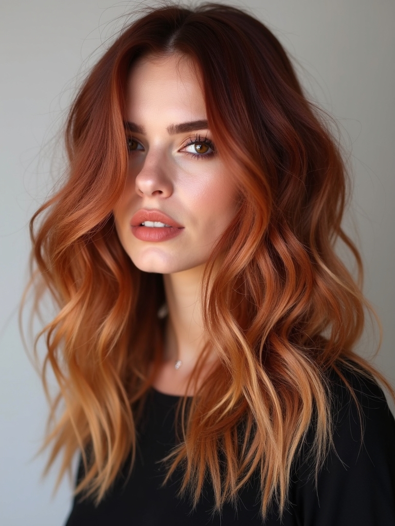 Auburn copper balayage