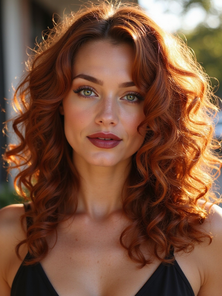Auburn copper curls