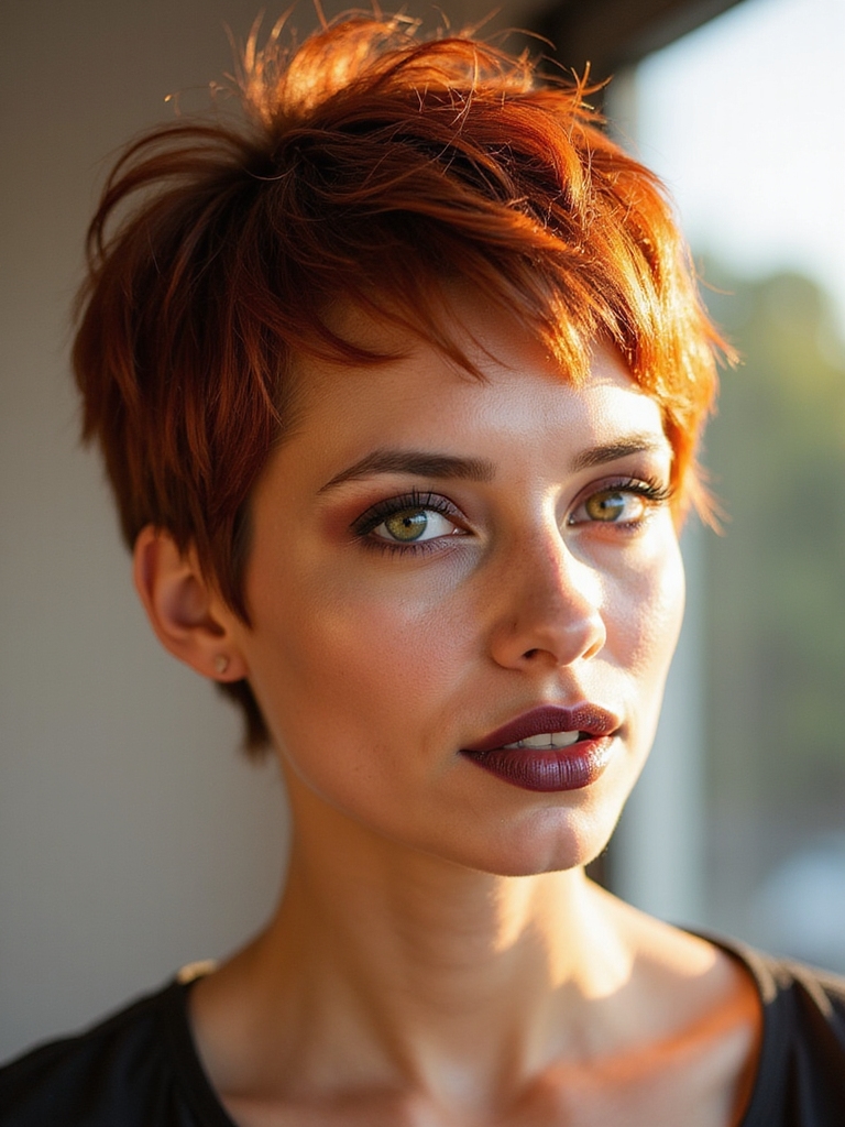Auburn copper pixie