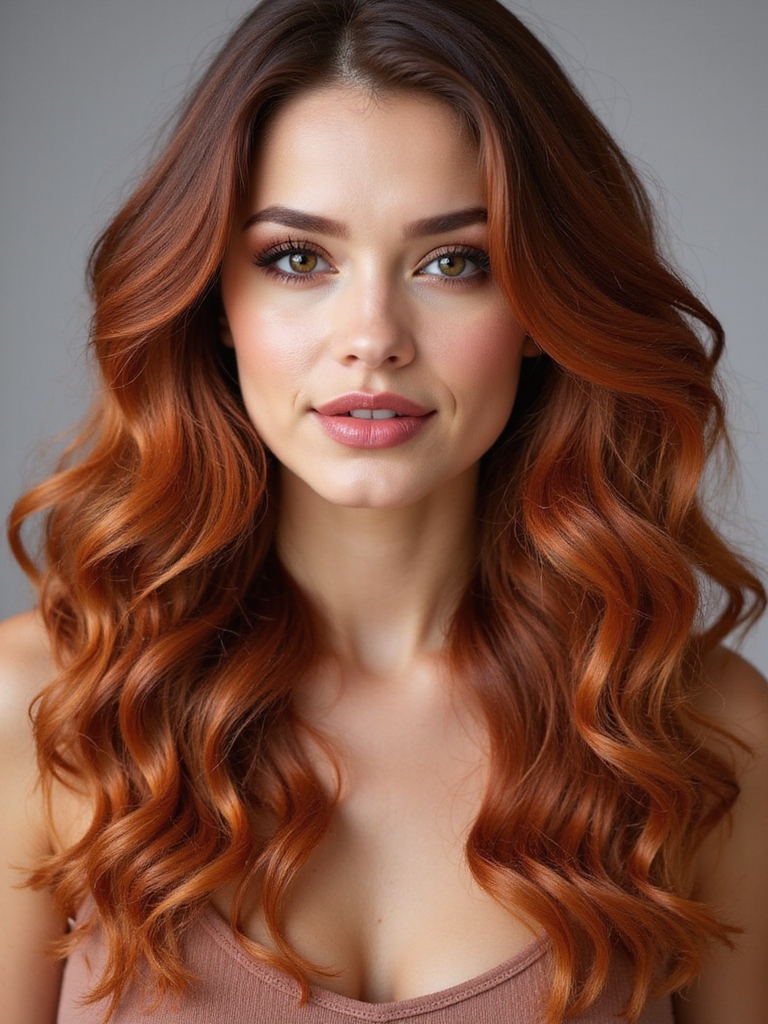 vibrant autumn inspired hair color