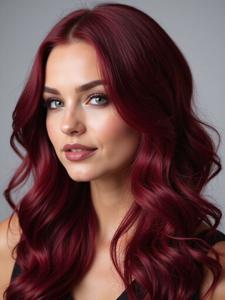 vibrant deep ruby red