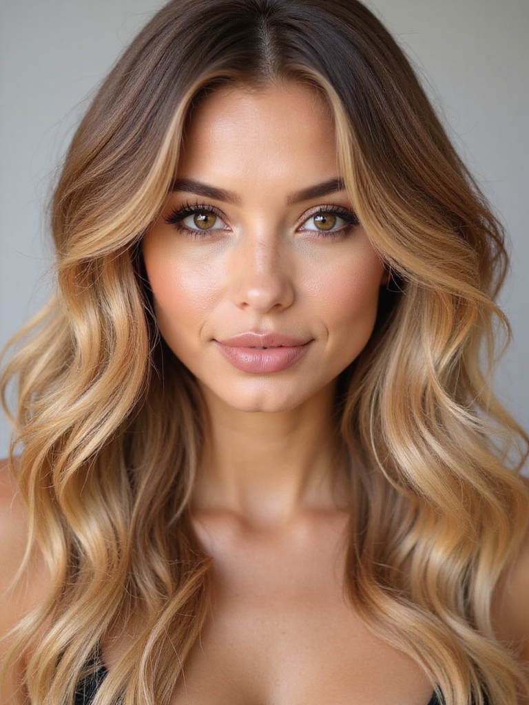 warm caramel color blend