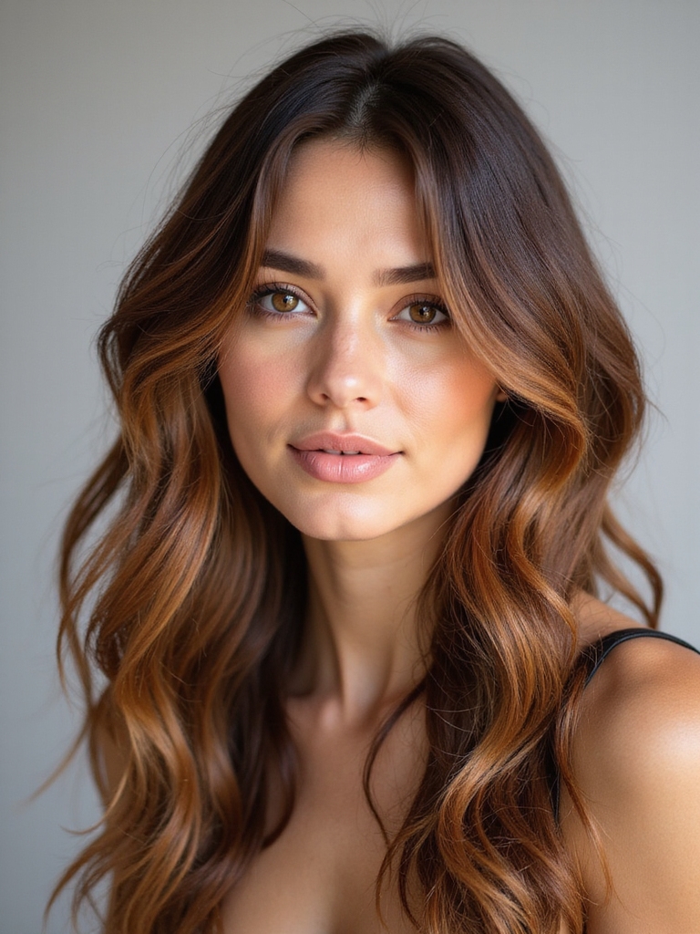 warm chestnut hair glow