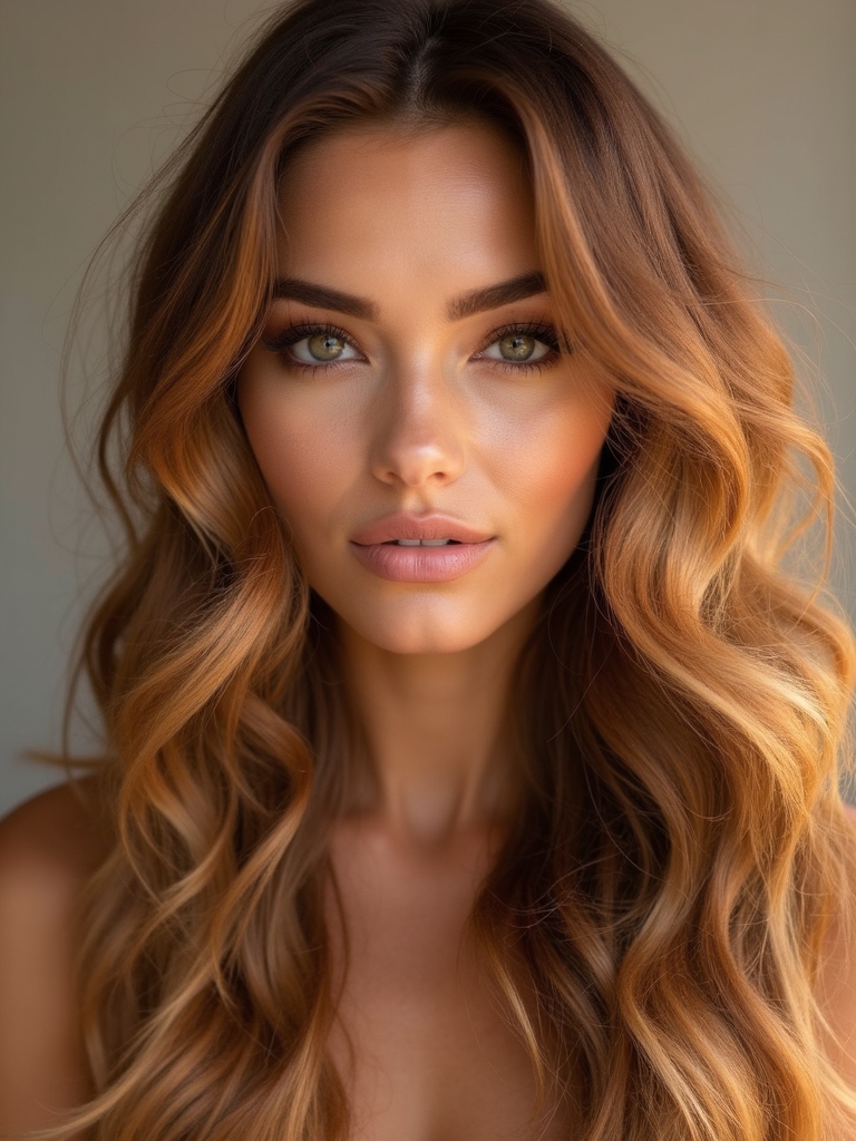 warm elegant honey brown hair