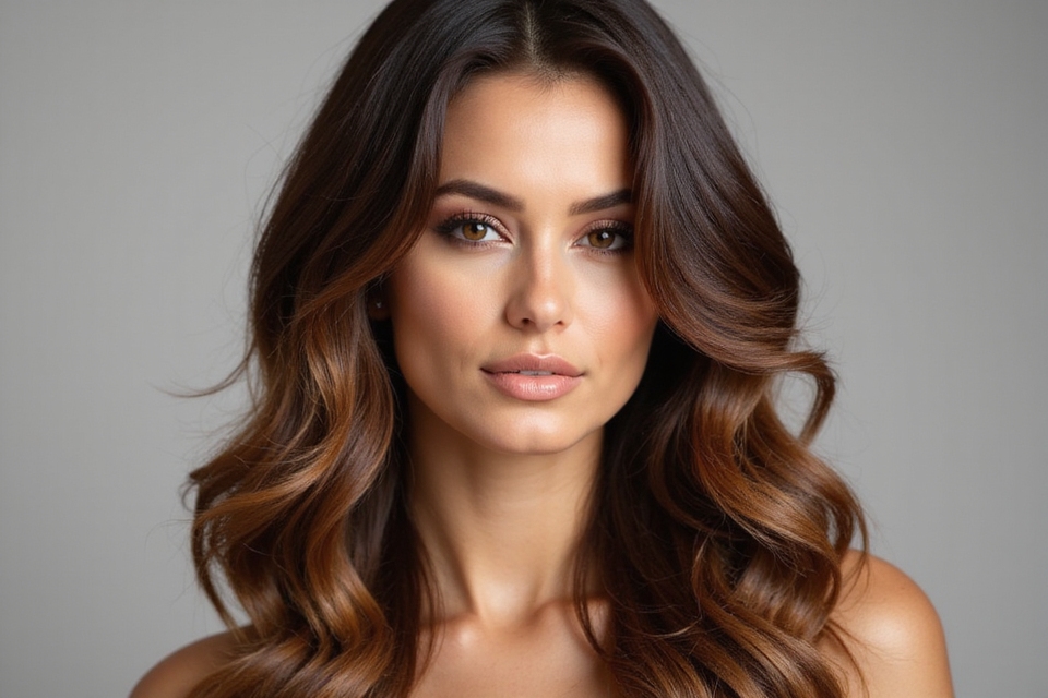 warm shiny chocolate highlights