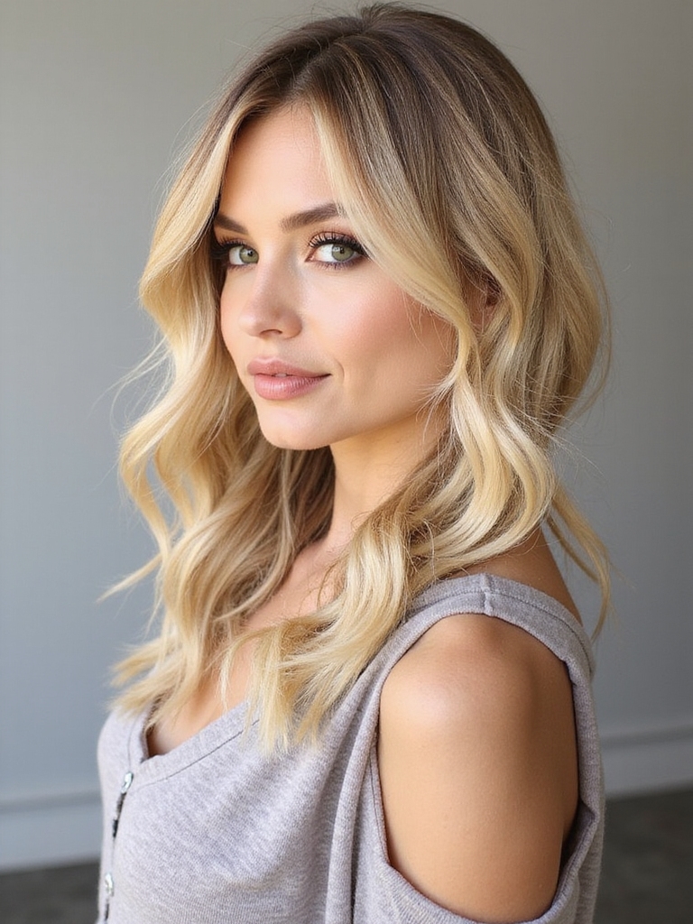 warm sun kissed blonde balayage