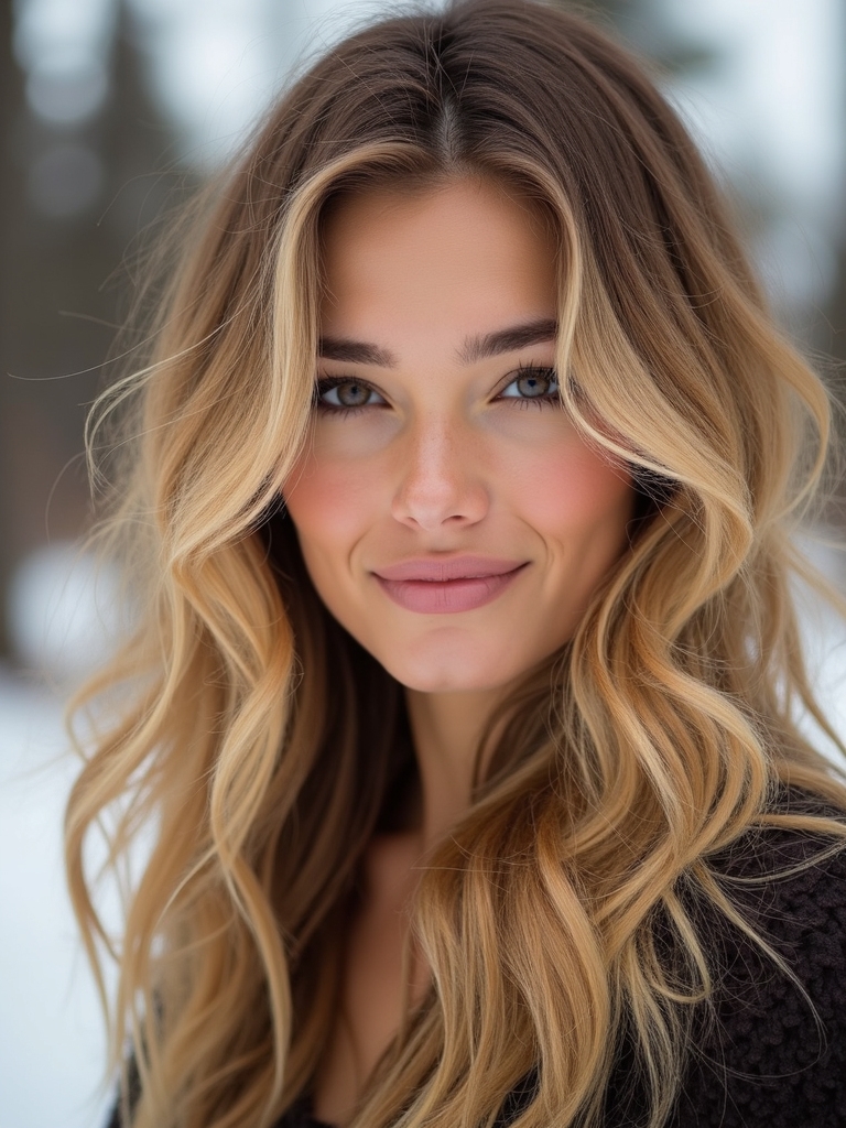 warm sun kissed hair color