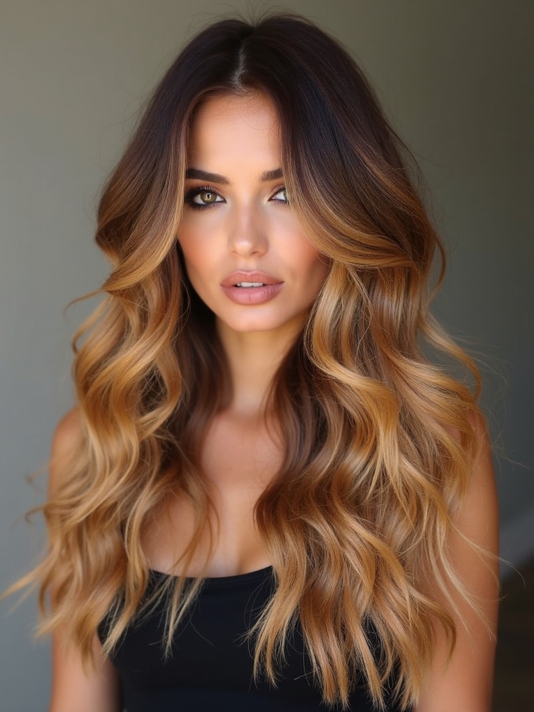 warm vibrant caramel blonde