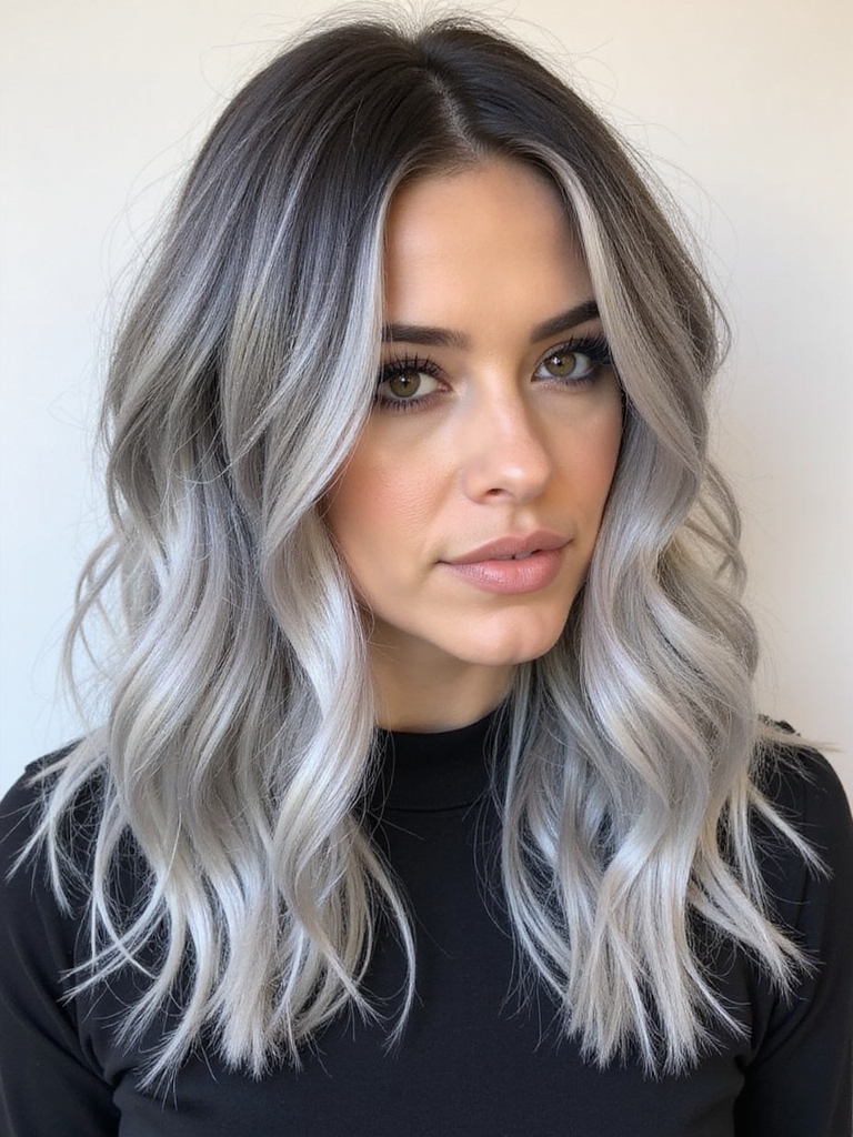 Gray balayage