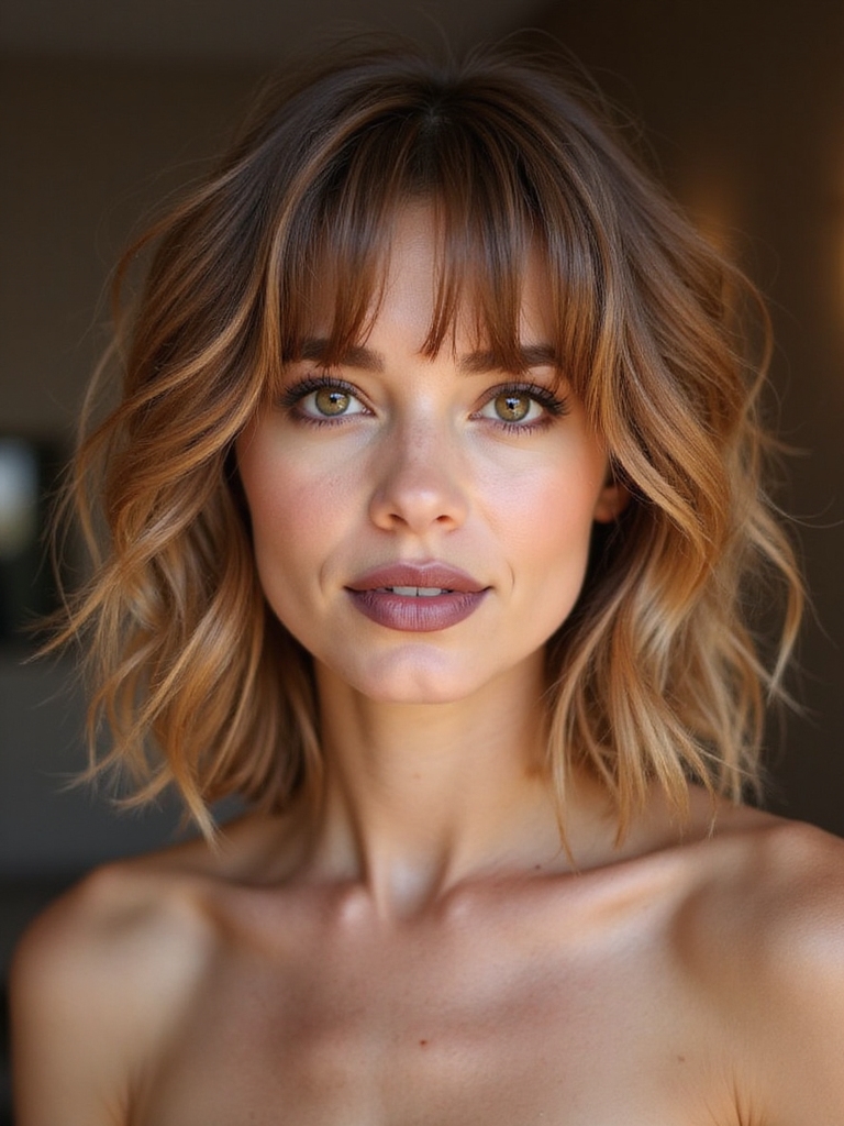 air dry textured layered shag