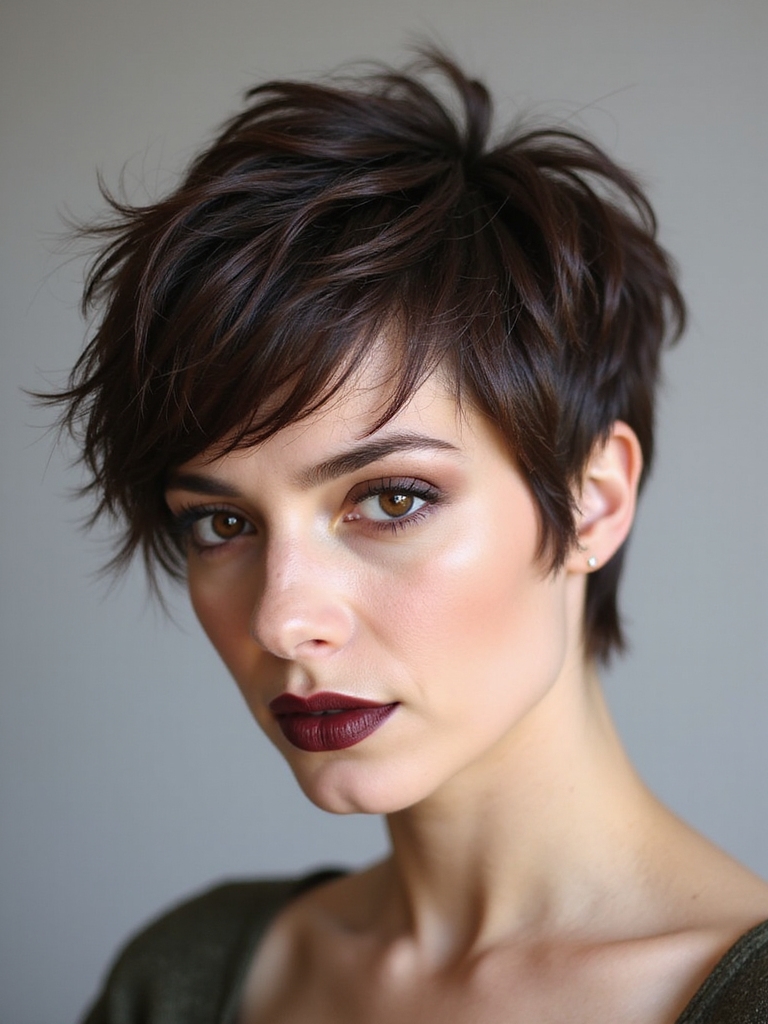 airy choppy textured pixie