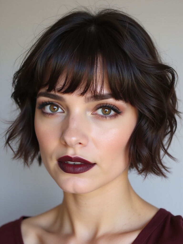 Airy fringe French bob