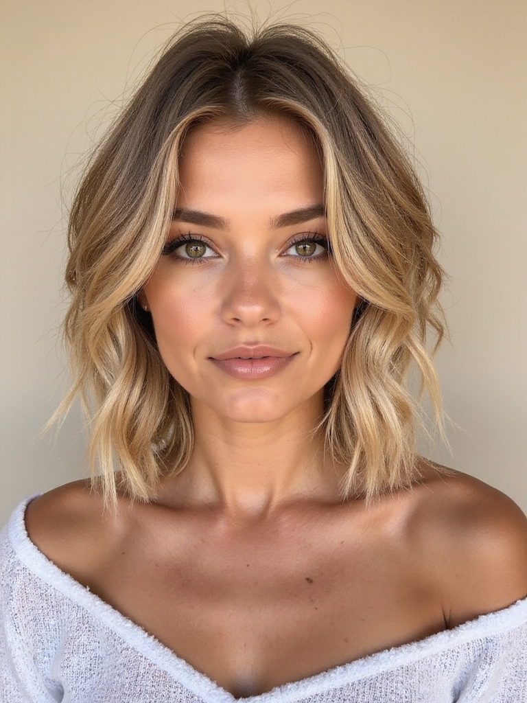 airy layered textured shag