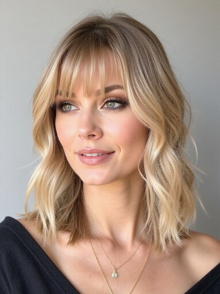 Fine hair light bangs