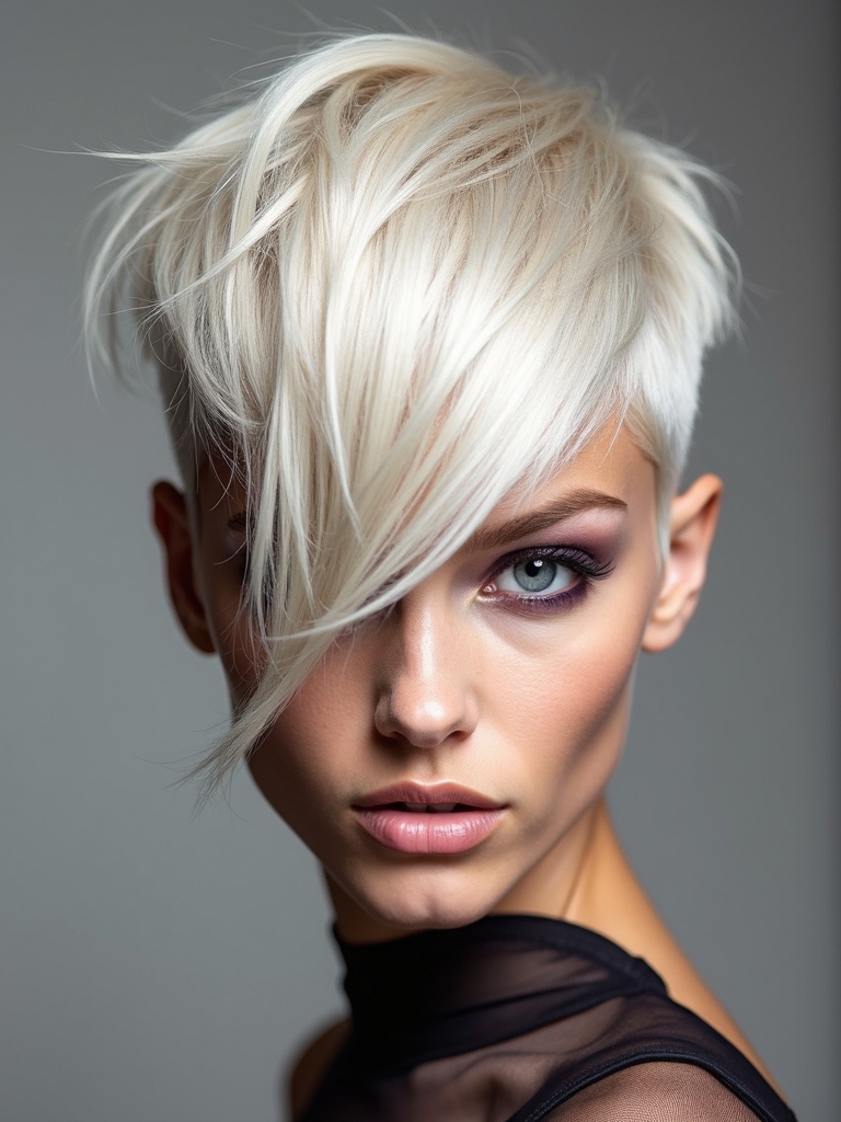 asymmetrical pixie with sweep