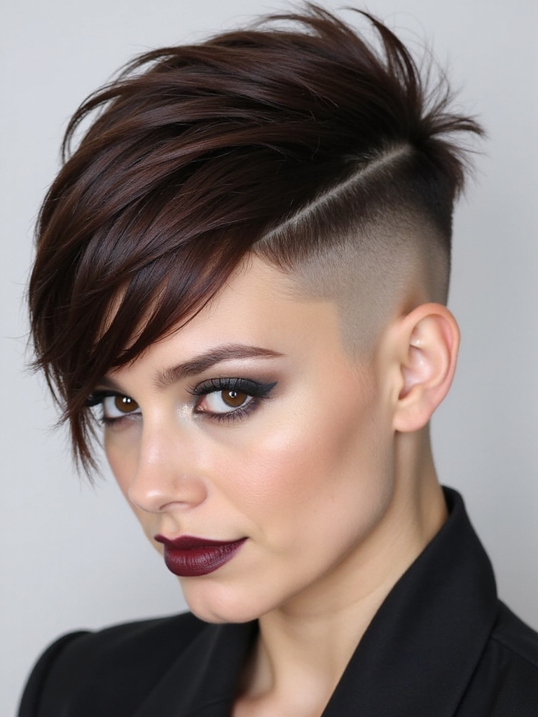 asymmetrical sharp edged pixie